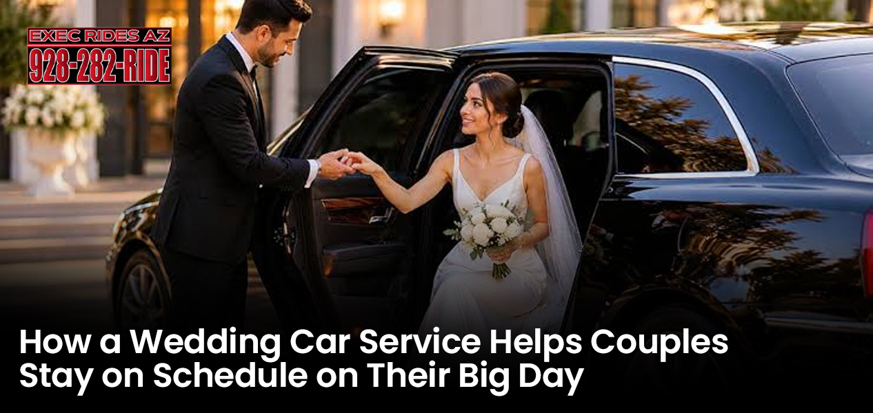 How a Wedding Car Service Helps Couples Stay on Schedule on Their Big Day