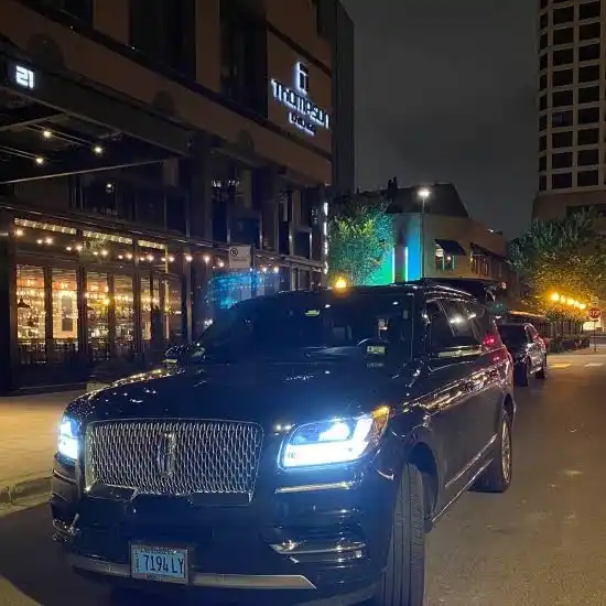 Luxury SUV Outside City Hotel