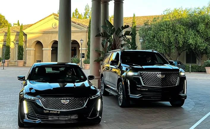 Black Sedan And Luxury SUV